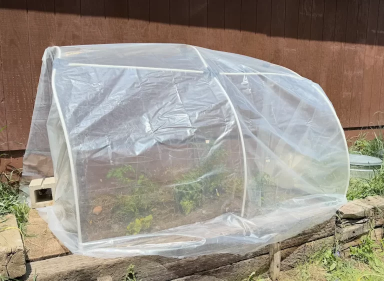 DIY PEX hoop house greenhouse for mountain gardening